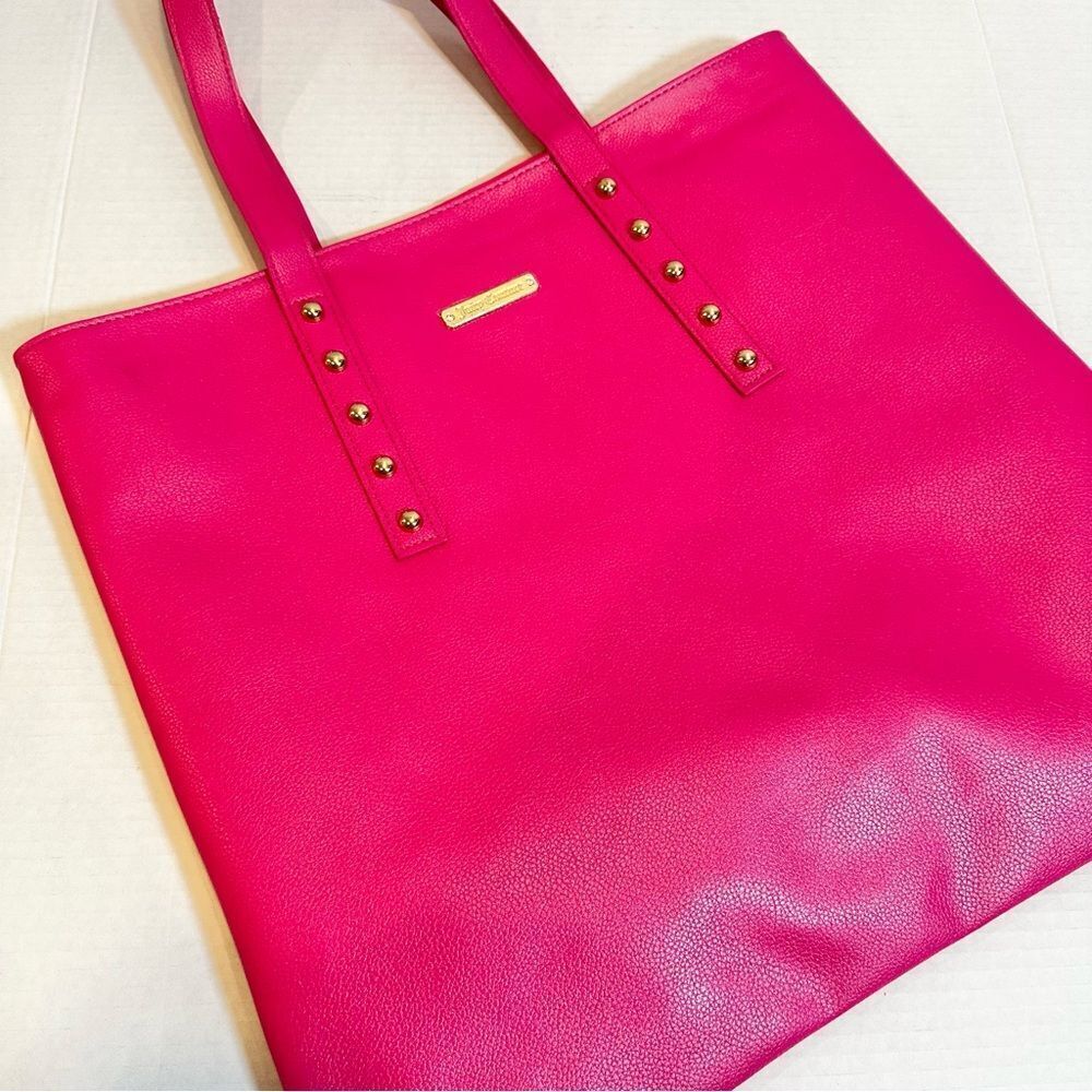 Juicy Couture Tote Bag Women's 16.5" x 15" Pink Gold‎ Studded Fully Lined NWOT
